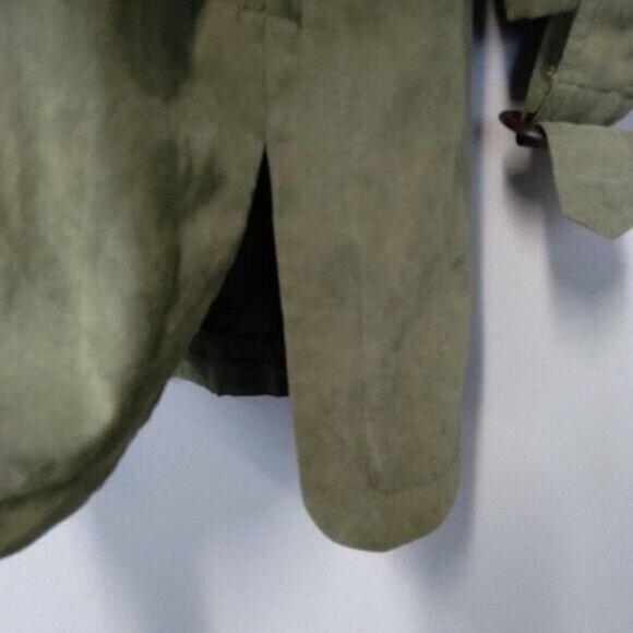 Umgee Womens Utility Jacket Size Small Olive Green Double Breasted Hooded BOHO - Picture 9 of 12